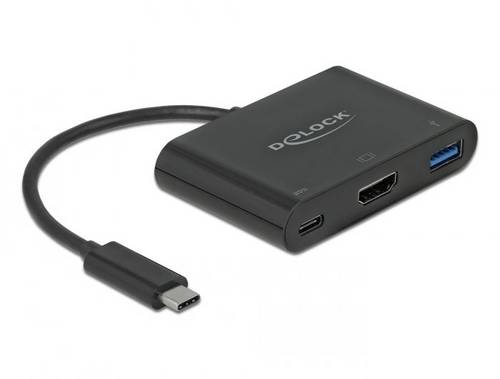 Delock USB 2.0 Adapter [1x USB-C Stecker - 1x HDMI-Buchse, USB-C Buchse (Power Delivery)] 64091 0.15m