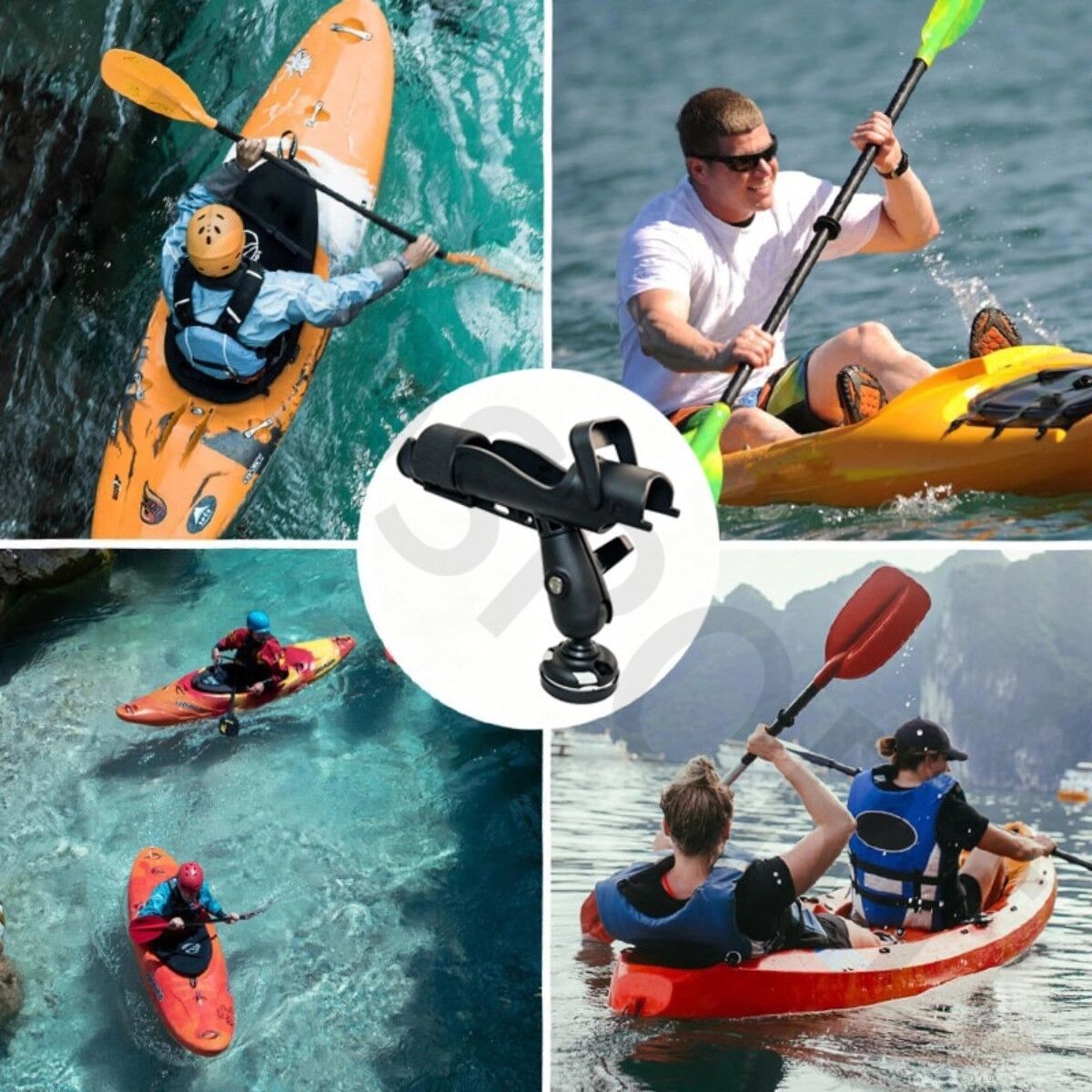 INF Universaler schwenkbarer Rutenhalter - ABS für Kajak, Paddleboard & Schlauchboot Montage