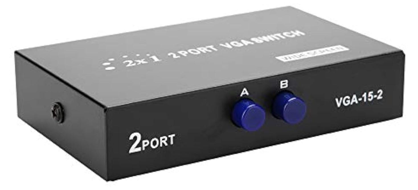 Selius VGA Switcher Splitter 2 in 1 Selector Box voor VGA, XVGA, SVGA en UXGA