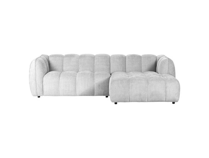 Carryhome Ecksofa, Hellgrau, Kunststoff, Ottomane rechts, L-Form, 272x172 cm, seitenverkehrt erhältlich, Rücken echt, Wohnzimmer, Sofas & Couches, Wohnlandschaften, Ecksofas