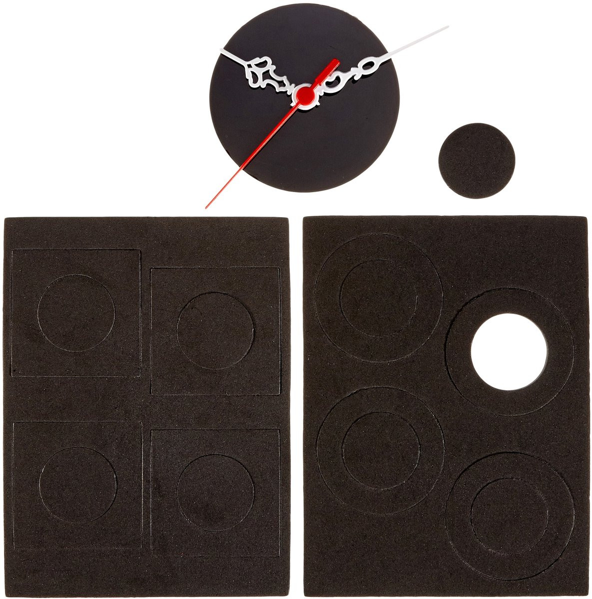 Omgoods Kleurrijke Wandklok - Decoratieve Analoge Klok van Plexiglas en Vinyl