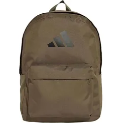 adidas Classic 3-Streifen Logo Rucksack (27,5 Liter) IS7051 - olive strata/black
