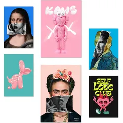 POSTER Set Mit 6 Iconica Frida Van Goght Monna Lisa Pop Art A3 & A4 Rahmenlos