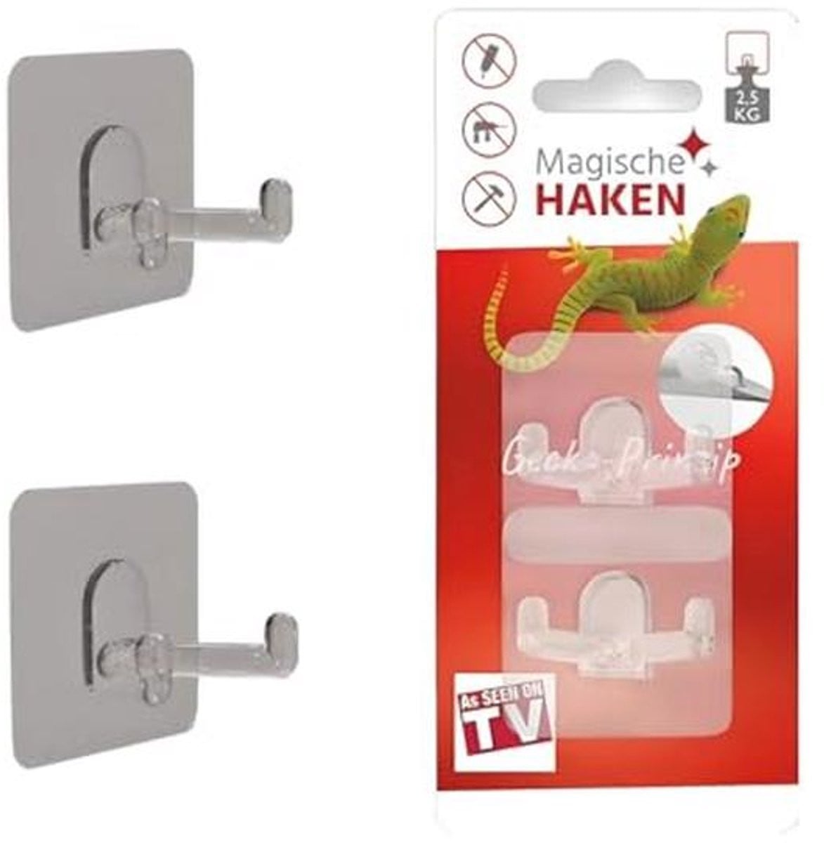 Magische Haken Original Extra Sterke Zelfklevende V-haakjes Transparant voor Badkamer en Keuken
