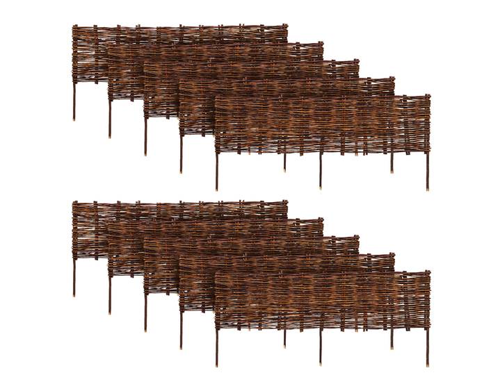 Beeteinfassung Weide geflochten 10er Set 120 x 30 cm