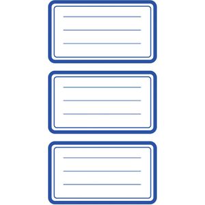 Zweckform Buchetiketten 59286 Z-Design, liniert, 67 x 35mm, mit blauem Rand, 9 Etiketten, 9 Stück