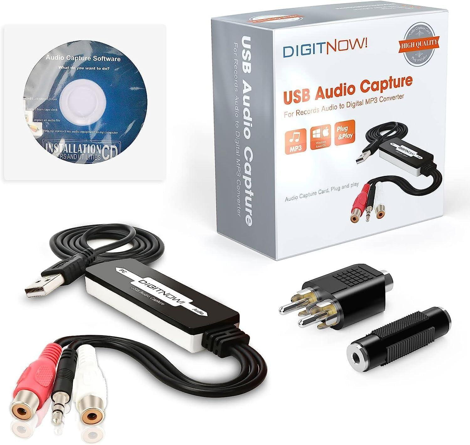Selius USB 2.0 Audio-opnamekaart voor vinylplaten en cassettebanden naar digitale MP3-converter