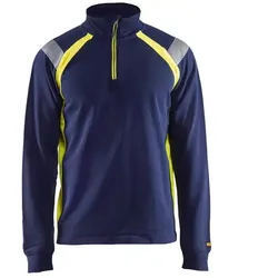 Zip-Sweatshirt "3432" - 3XL - marine/gelb