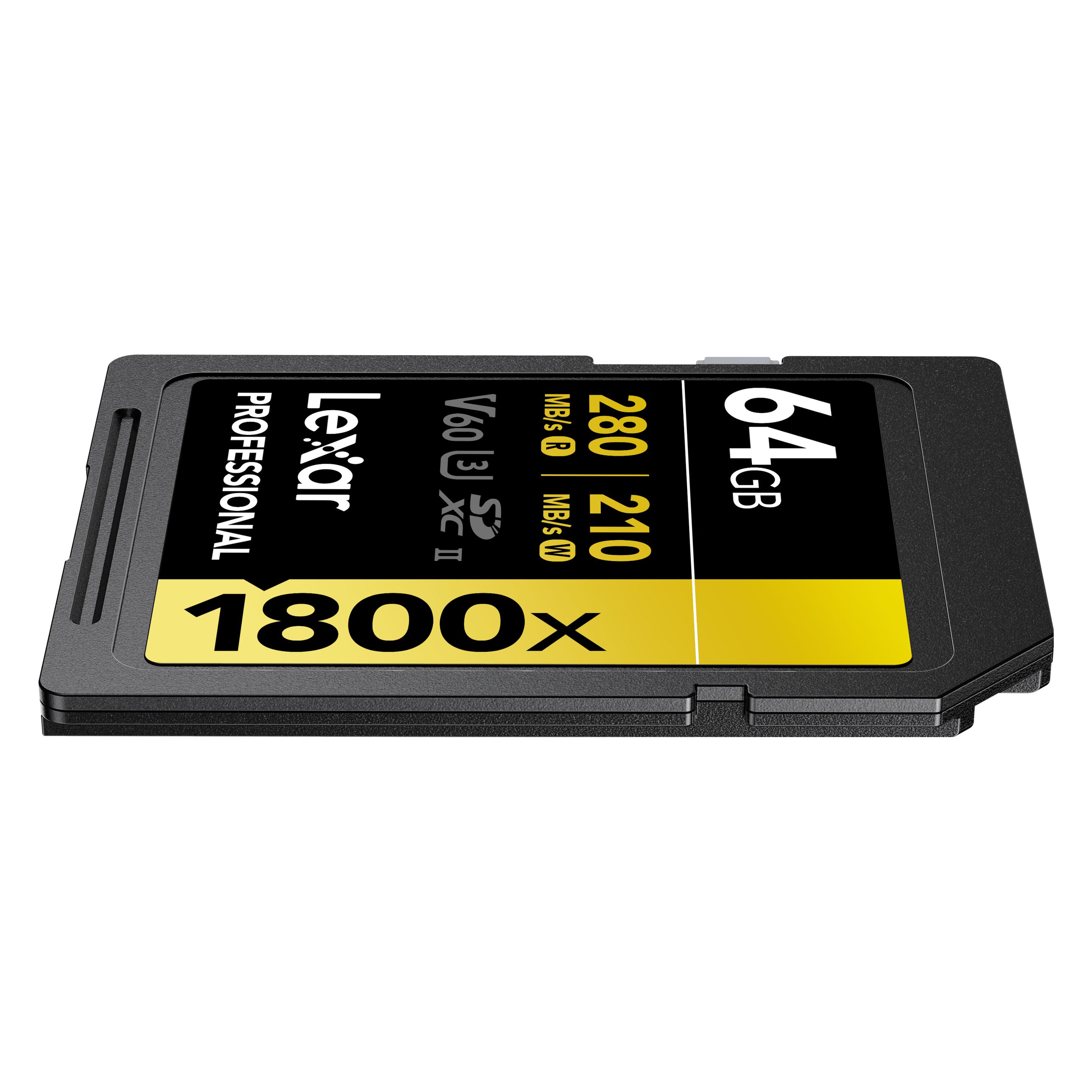 Lexar Professional 1800x (64 GB, SDXC, U3, UHS-II) (LSD1800064G-BNNNG)