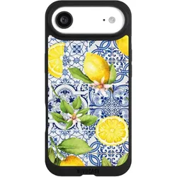 Nivocase Handyhülle für Apple iPhone Air Hülle NIVOpure Case Schwarz Griechenland Muster Zitrone (Apple iPhone Air), Smartphone Hülle, Schwarz
