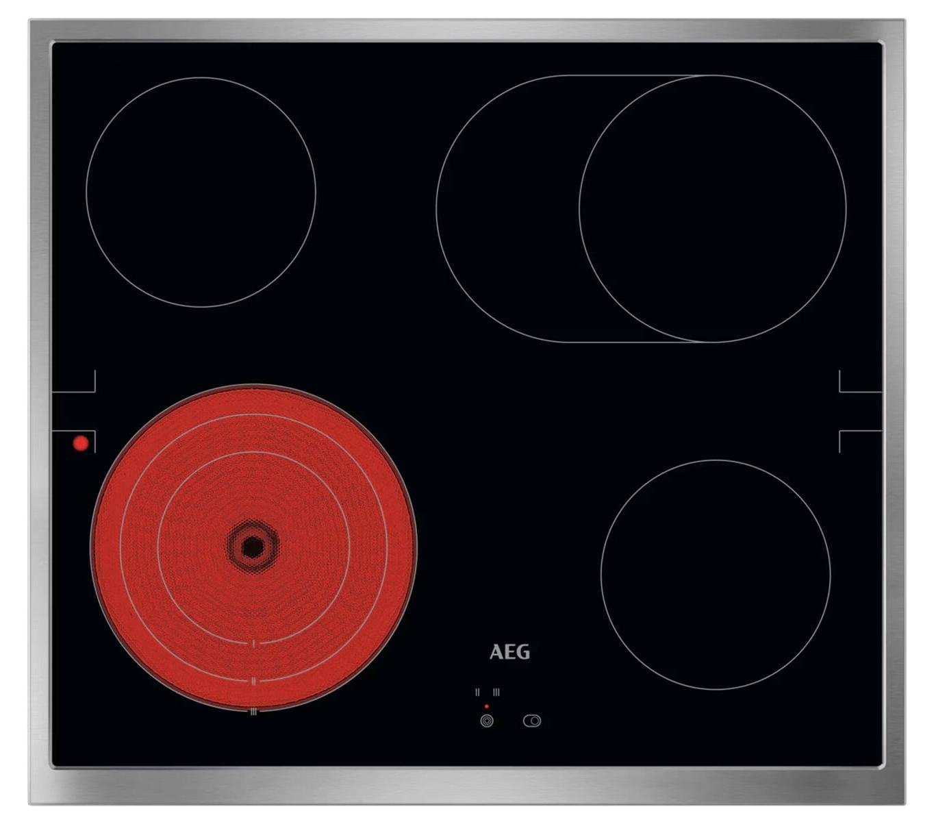 AEG TA64RA07XB, Schwarz, Integriert, 60 cm, Keramik, Glaskeramik, 4 Zone(n)