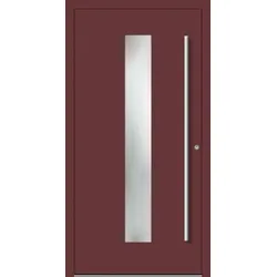 Aluminium Haustür nach Maß "MAJA" 90 mm RC2 Rotbraun RAL 8012 innen öffnend DIN rechts
