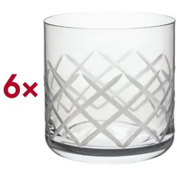 Rona Whiskybecher OF Diamond 16180 Cumberland 370 ml ungeeicht 6 Stück transparent, 8.5 cm