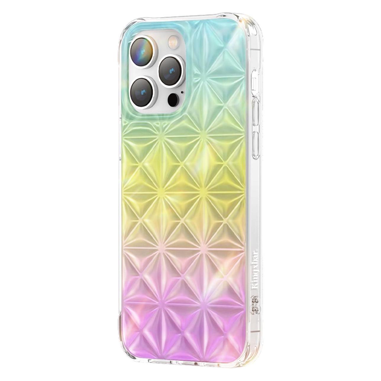 Kingxbar Miya Series case for iPhone 14 Plus back cover rainbow back cover (Apple iPhone 14 Plus) (Kingxbar iPhone 14 Plus Miya Series- Rainbow)