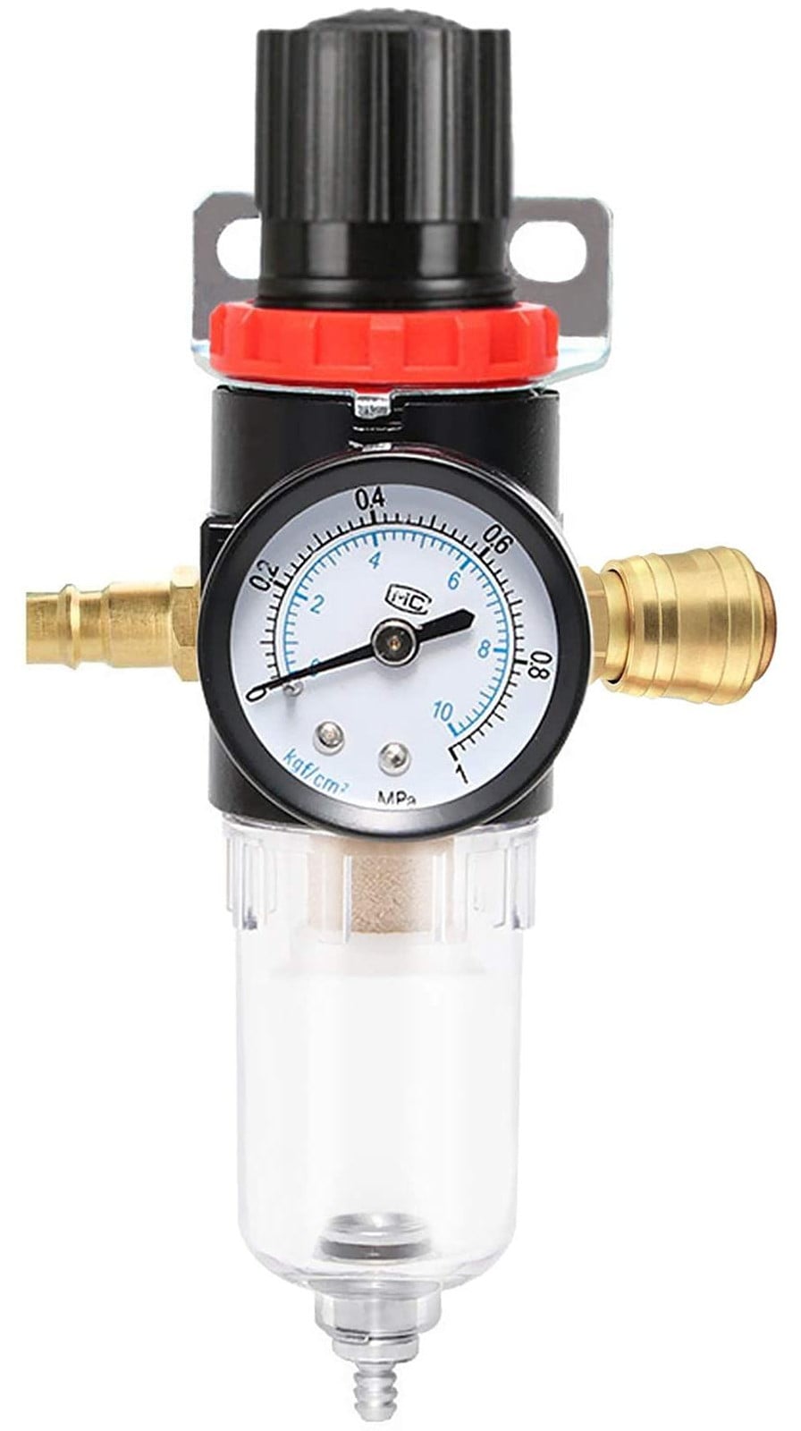 Selius waterafscheider en drukregelaar voor compressor met manometer