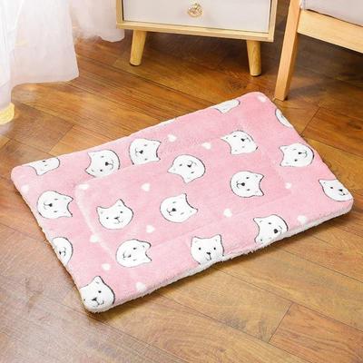 Uplift Essentials Thickened Flannel Winter Warm Cat Mat pink Bear m