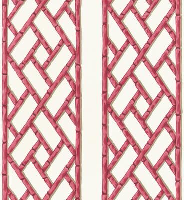 Society Social x WallPops Bamboo Trellis Rouge Peel and Stick Wallpaper