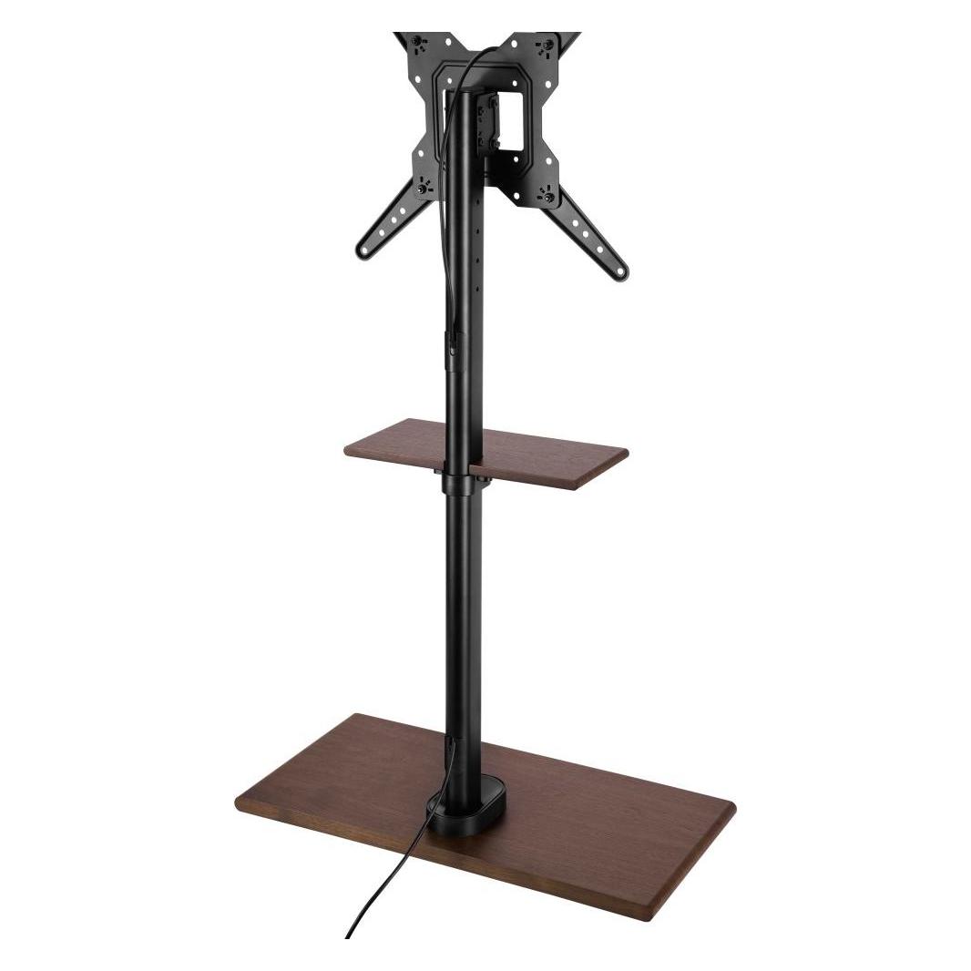 Techly EFB TV Standfuss fur LCD/LED/Plasma TV 58,42cm 23Zoll - 139,7cm 55Zoll mit einer Ablage Holzd (35 kg, 23" - 55") (ICA-TR414)