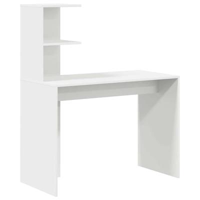 vidaXL Schreibtisch mit Regal Weiß 102 x 50 x 124 cm Holzwerkstoff
