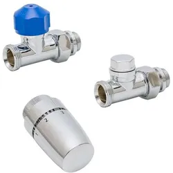 Schulte Thermostat-Set Durchgang verchromt - Zubehör