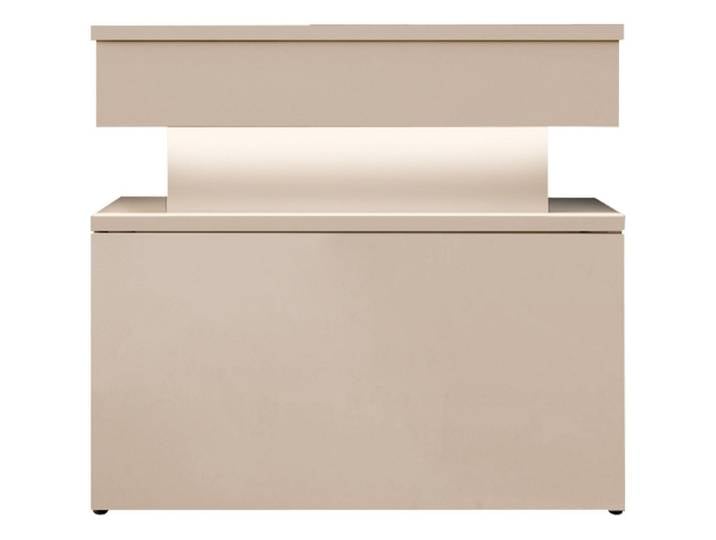 MIRJAN24 Nachttisch 1S Glossa Bis (mit Schublade), LED-Beleuchtung, 55x39x51 cm