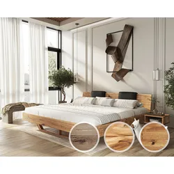 BlackWood »Dolce Vita I« Wildeiche Massivholz Familienbett Wildeiche natur / 240x220 cm