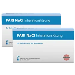 PARI Kochsalzlösung zum Inhalieren  Doppelpack 2X20X5 ml Ampullen