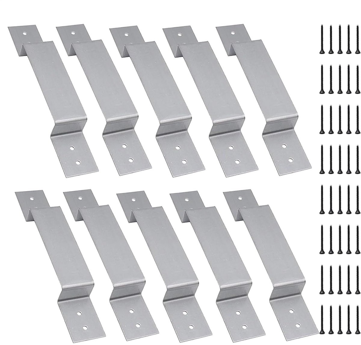 Set van 10 zilverkleurige roestbestendige hek reparatieklemmen voor het verstevigen van hekken