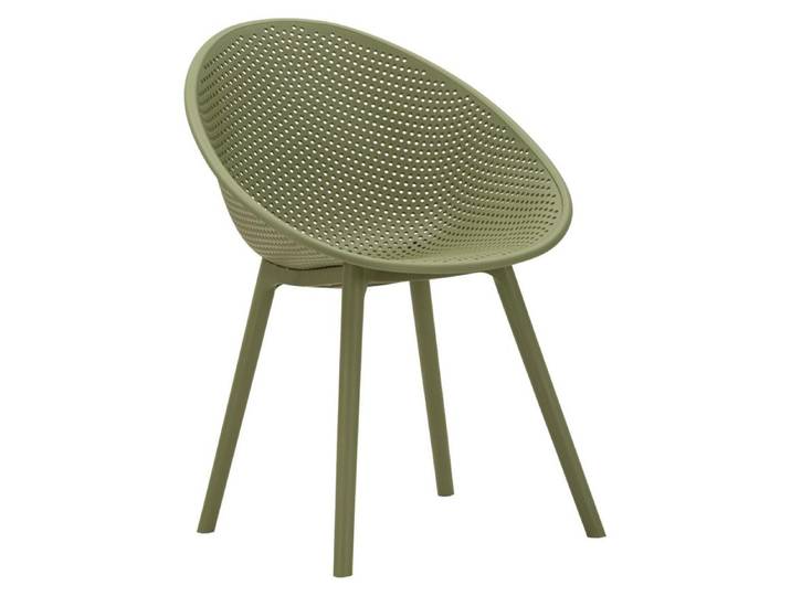 Chaise Ibiza en plastique vert sauge — lot de 2 pièces