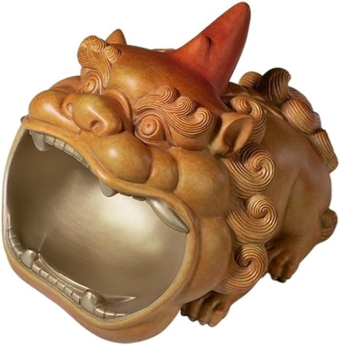 Decoratief Beeld Pixiu Ornament - Handbeschilderd Messing - Goudkleurig
