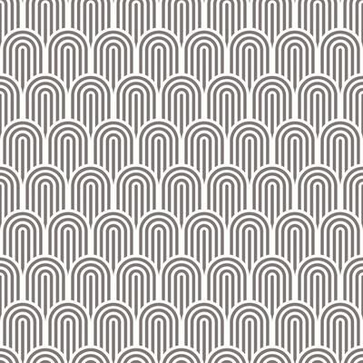 Hoopla Walls Retro Arch Black Peel and Stick Wallpaper - N/A