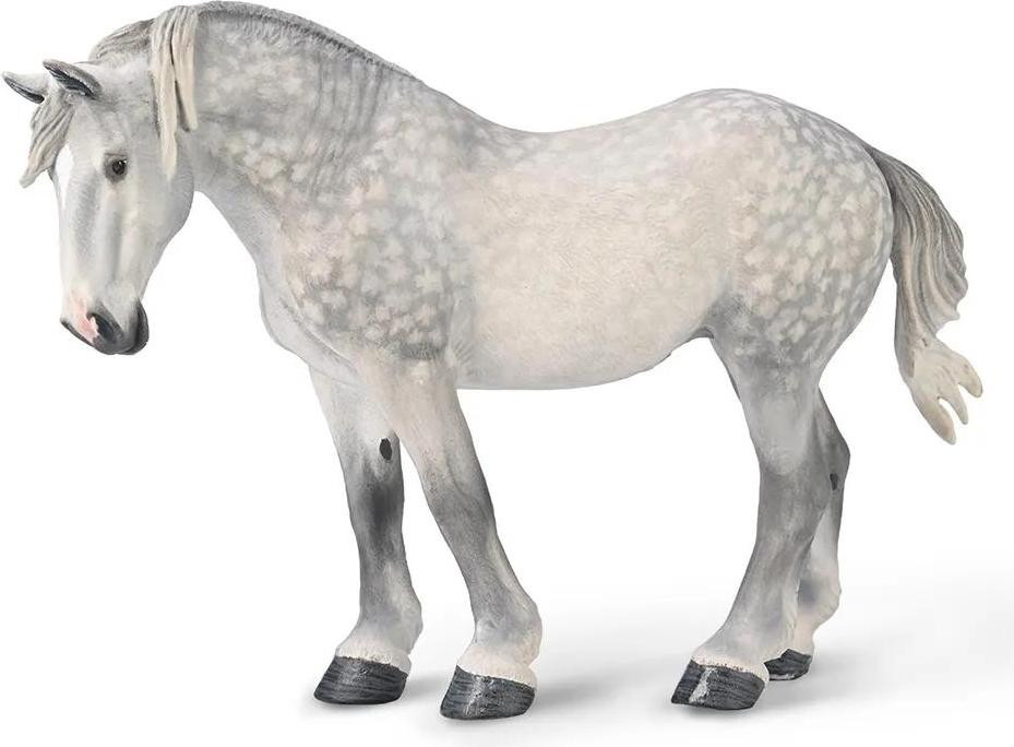 Collecta Percheron merrie, lichtbruin met appelachtige aftekeningen