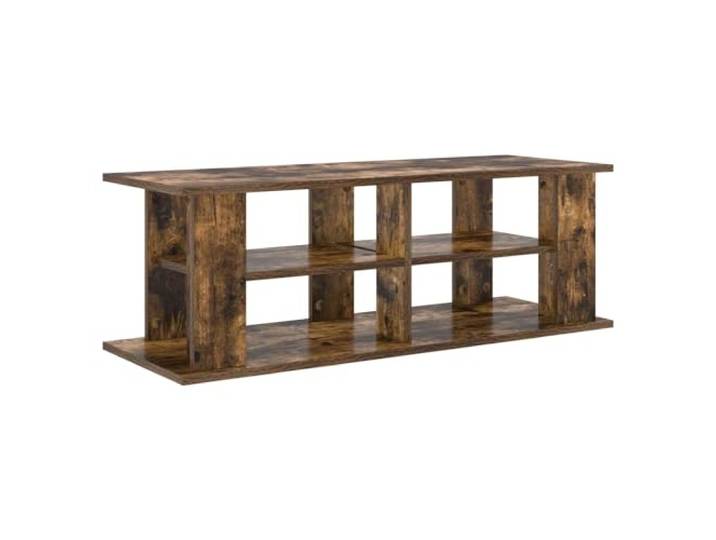 KUPTYERFG TV-Ständer Lowboard Fernsehtisch Geräucherte Eiche 96cm Kompakte TV-Bank aus Holzwerkstoff mit offenem Ablagefach für Wohnzimmer und Schlafzimmer, belastbar bis 20 kg.