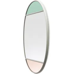 Magis Vitrail Wandspiegel, oval, 50 x 60 cm, hellgrau / mehrfarbig