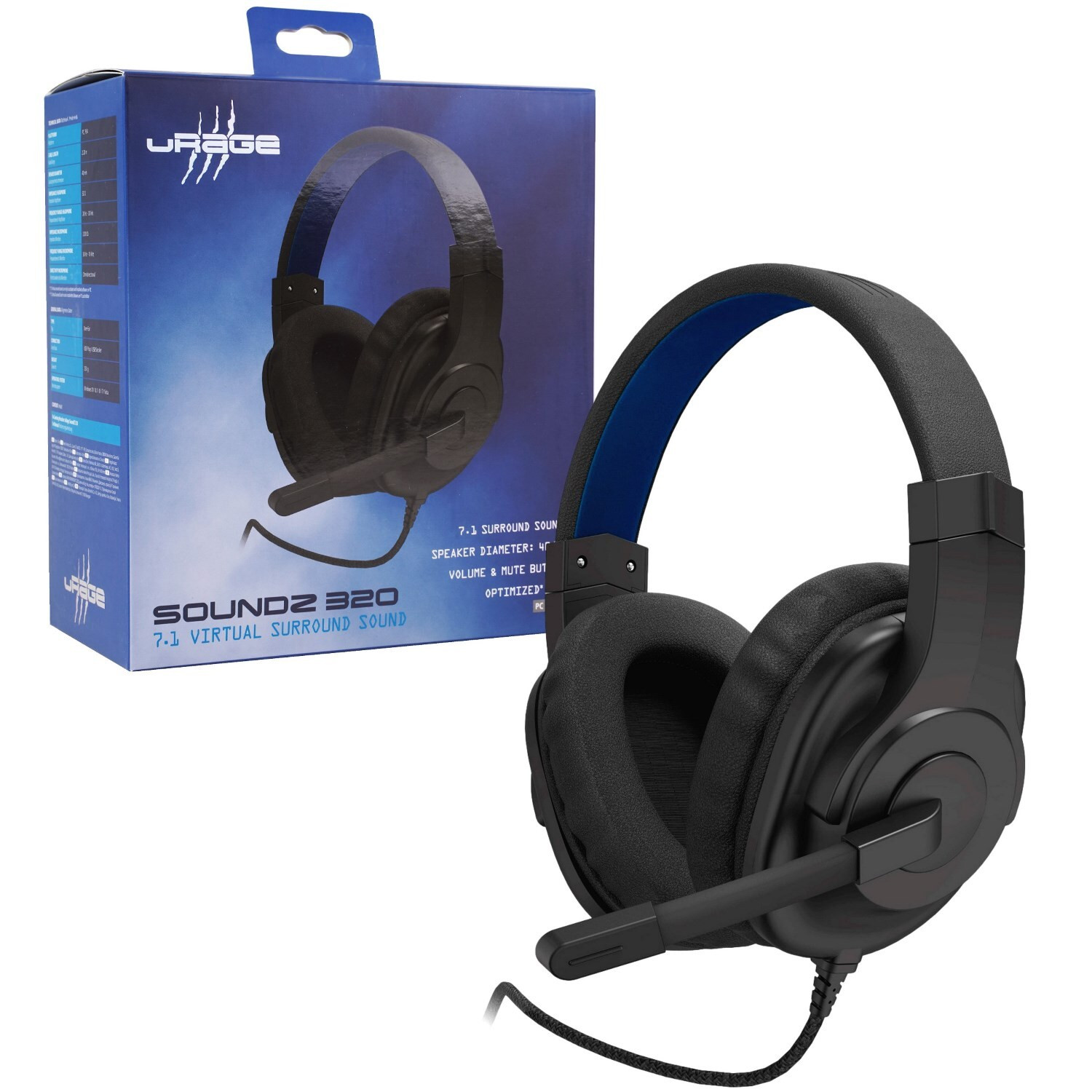uRage SoundZ 320 USB Gaming Headset met 7.1 surround sound