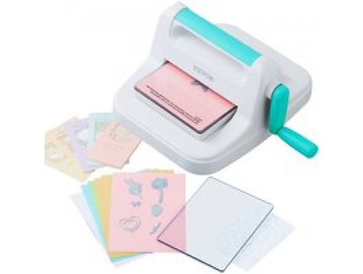VEVOR Stanz- und Prägemaschine Scrapbooking Prägemaschine 160 mm Öffnungsgröße, My Life Handmade Starter Set, Manuelle Prägemaschine Set DIY Handwerk Karten, Einladungen, Heimdekoration usw.