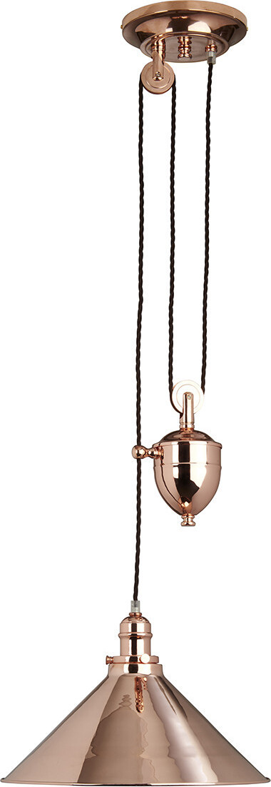Elstead Lighting Provence hanglamp, gepolijst koper, E27, op- en neerwaarts gericht licht
