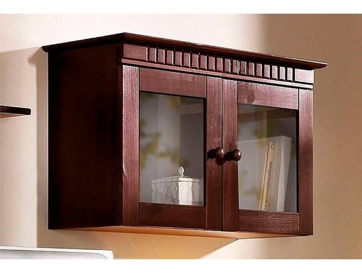Hängevitrine GOODPRODUCT, braun (dunkelbraun), Schränke, Hängevitrine