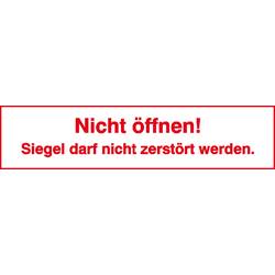 SafetyMarking 30.0968 Hinweisschild Sicherheitssiegel Nicht öffnen! Siegel darf nicht zerstört werden Folie selbstklebend (B x H) 65 mm x 15 mm 10 St.