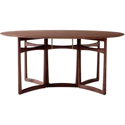 &Tradition Drop Leaf HM6 Esstisch, 163 x 142 cm, walnuss geölt