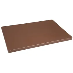 Hygiplas Serie LDPE Dickes Schneidebrett Für Gemüse Braun 450x300x20mm