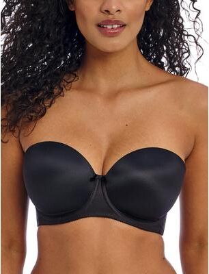 Plus Size Women's Deco Underwire Molded Strapless Bra by Freya in Black (Size 38 E)