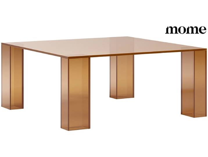 MOME Couchtish VERENA 80x80x35cm rotbraun