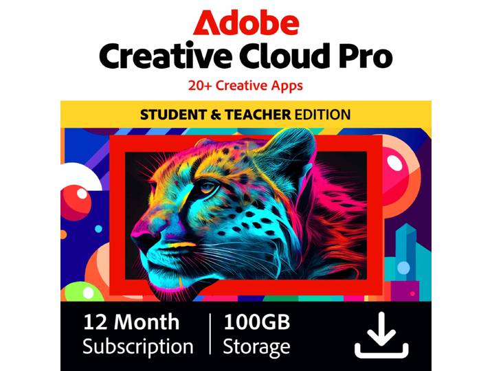 Adobe Creative Cloud Pro Student/Docent 1 Jaar - Digitaal