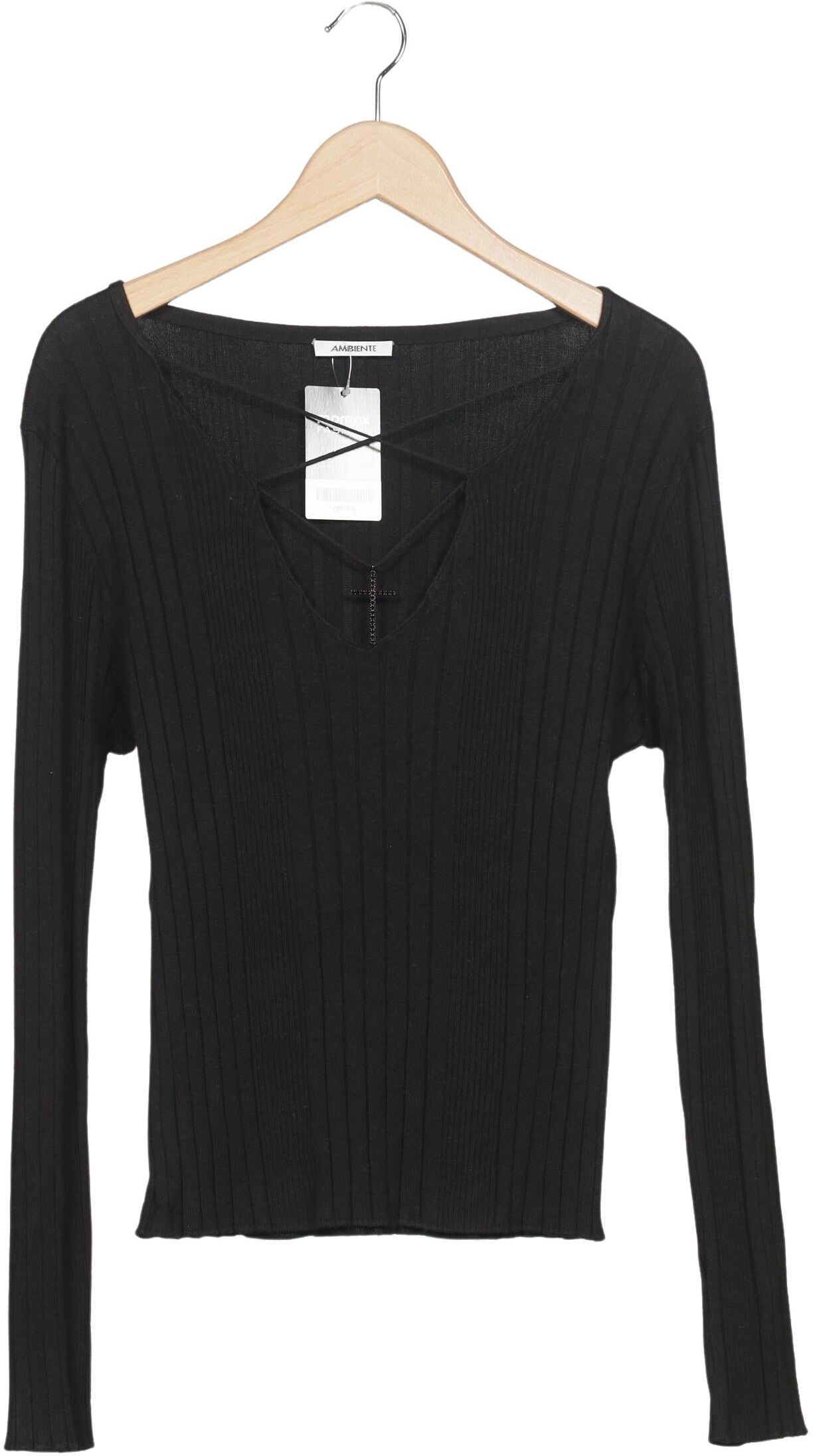 Ambiente Damen Pullover, Schwarz, Gr. XL, Viskose / Baumwolle / Synthetik / Elasthan - Second Hand