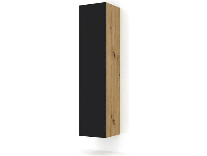 Armoire murale DUO 150 cm chêne artisan noir mat