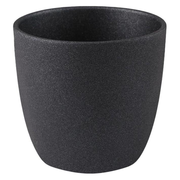Domoletti Ceramic pot, EMI, Ø 18 cm, graphite (18 x 13.50 cm) (5906750951744)