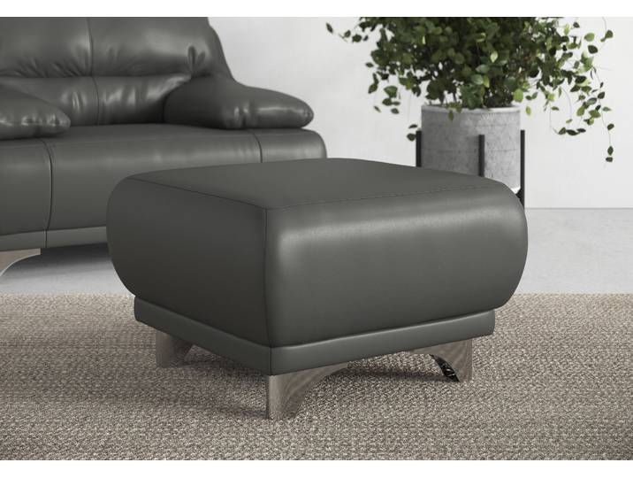 Hocker COTTA Maranello , grau (fango), B:66cm H:43cm T:66cm, 64% Polyurethan, 25% Polyester, 11% Baumwolle, Hocker, Hocker