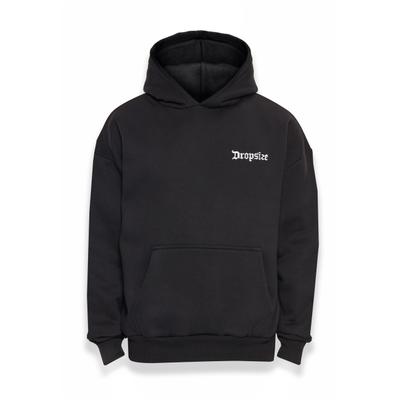 Kapuzensweatshirt DROPSIZE "Dropsize Herren Dropsize Heavy Oversize Embo Hoodie", Herren, Gr. S, schwarz, 70% Baumwolle, 30% Polyester, Rundhals, Sweatshirts