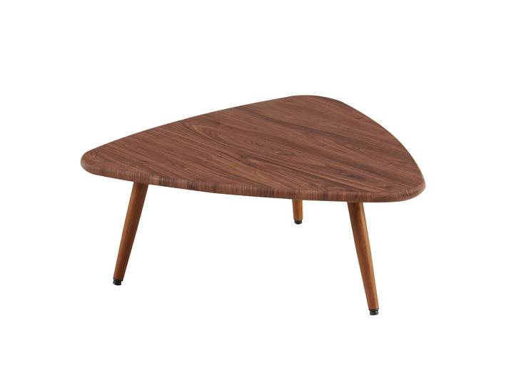 Couchtisch dreieckig, in Holzoptik, 85x81 cm, skandinavischer Stil